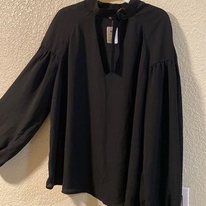 Black long sleeve blouse